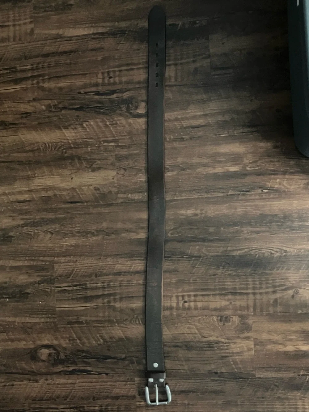 Bed Stu Dark Brown Leather Belt with Silver Buckle